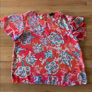 Bright Pink Floral Blouse